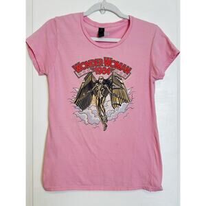 WW84 Wonder Woman T-shirt Short Sleeve Tee Vintage Graphic Top Pink Cotton S